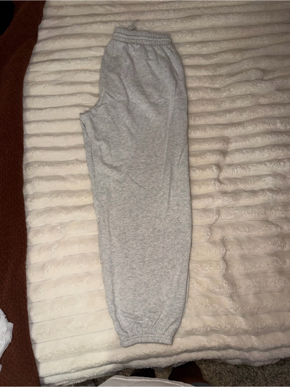 Old Navy Heather Gray Maxi Sweat Pants with Elastic Ankles